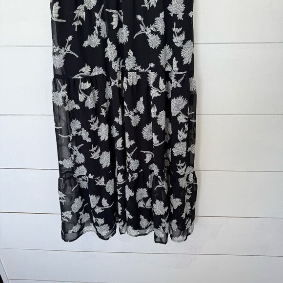 Lulu’s Women’s Small Black Floral Midi Dress - Picture 2 of 8